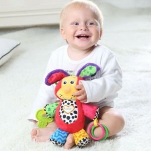 הגעת? מצאת! לעגלה ולמיטה בובת כלב תחושות לתליה