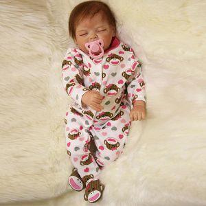 הגעת? מצאת! צעצועי פנאי 22inch Reborn Baby Doll Silicone Handmade Lifelike Girl Play House Toy