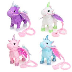 הגעת? מצאת! צעצועי פנאי Electric Magic Walking Wiggle Singing Unicorn Stuffed Plush Toy Kids Christmas Gifts