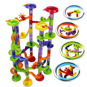 הגעת? מצאת! צעצועי פנאי 58Pcs DIY Run Race Construction Child Building Blocks Toys Development Toys Christmas Gifts