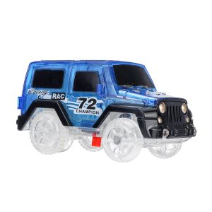 הגעת? מצאת! צעצועי פנאי Electric Toys Car Vehicle For Racing Track Rail With LED Flashing Light Kids Gift