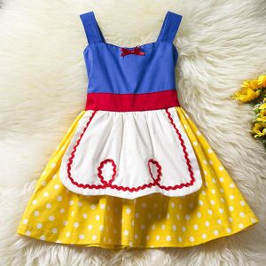 הגעת? מצאת! תחפושות לתינוק Baby Kid Girls Bowknot Dots Printed Sleeveless Princess Dress Halloween Costumes 