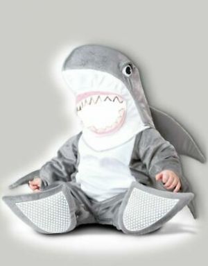 הגעת? מצאת! תחפושות לתינוק  Silly Shark Infant 6 to 12 Months Halloween Costume 3 Piece Set