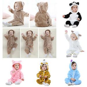הגעת? מצאת! תחפושות לתינוק  Baby Kids Pajamas Romper Kigurumi Animal Cosplay Hooded Jumpsuit Outfits Costume