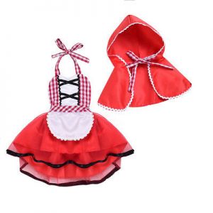 הגעת? מצאת! תחפושות לתינוק  Newborn Baby Girl Little Red Riding Hood Costume Halloween Party Fancy Dress Up