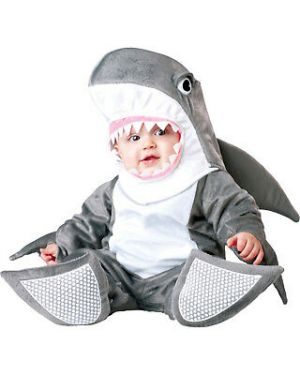 הגעת? מצאת! תחפושות לתינוק  Morris Costumes Toddlers Silly Shark Zippered Complete Outfit 18-2T. IC6036T
