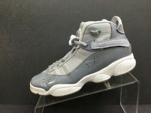    Nike Jordan 6 Rings Kids Grey Basketball Casual Shoes Boys Size 7Y