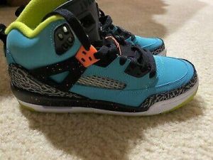    Jordan Kids Spizike Basketball Shoes Black And Aqua Size 7