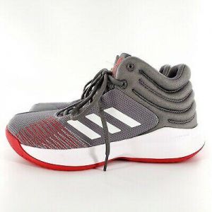    Adidas Pro Spark 2018 Basketball Shoes Kids Boys 5.5 Gray/Red/White F35676 New