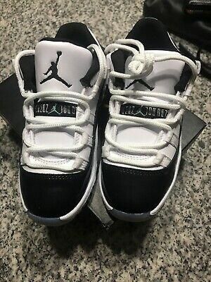    Nike Kids Air Jordan 11 Retro Basketball Shoes - Size 11 White/Black Emerald