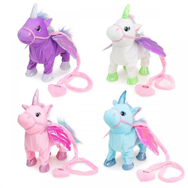הגעת? מצאת! צעצועי פנאי Electric Magic Walking Wiggle Singing Unicorn Stuffed Plush Toy Kids Christmas Gifts