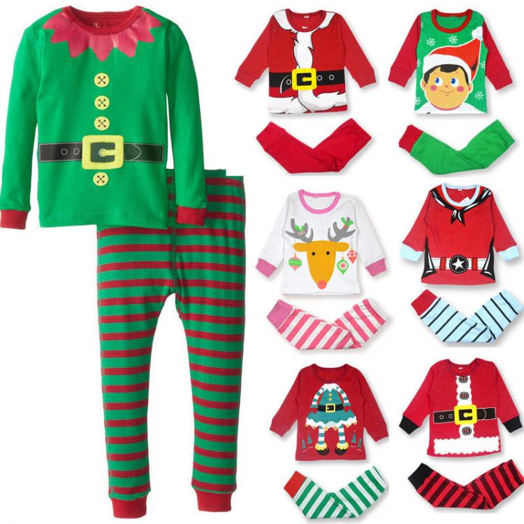 הגעת? מצאת! תחפושות לתינוק Winter Christmas Baby Kids Children Cotton Toddlers Xmas Santa Gifts Suit Nightwear Pajamas Sleep Bed Clothes