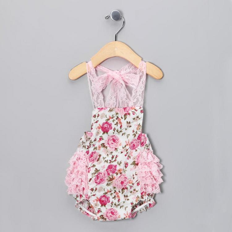 הגעת? מצאת! תחפושות לתינוק Baby Kids Girls Romper Toddlers Short Lace Flower Sets Sunsuit Outfit